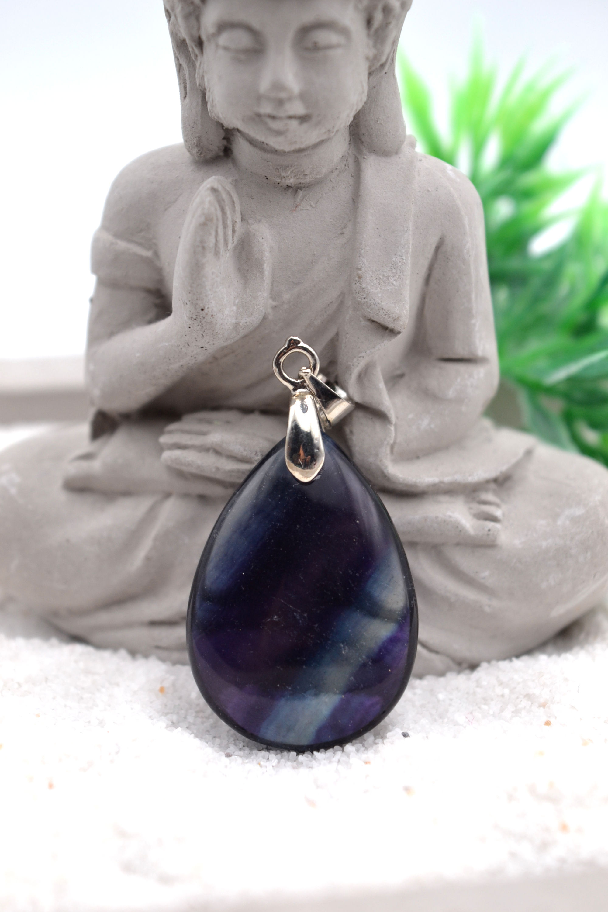 Pendentif en fluorite – Pierre naturelle de concentration et clarté mentale