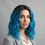 Thumbnail: Synthetic Wig- Long Blue Synthetic Wig