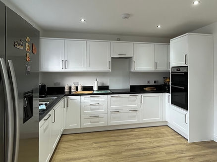 White shaker B and Q kitchen