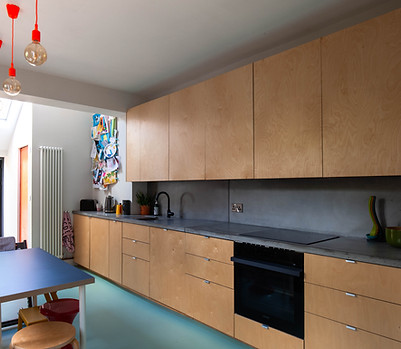Birch plywood doors on an Ikea kitchen