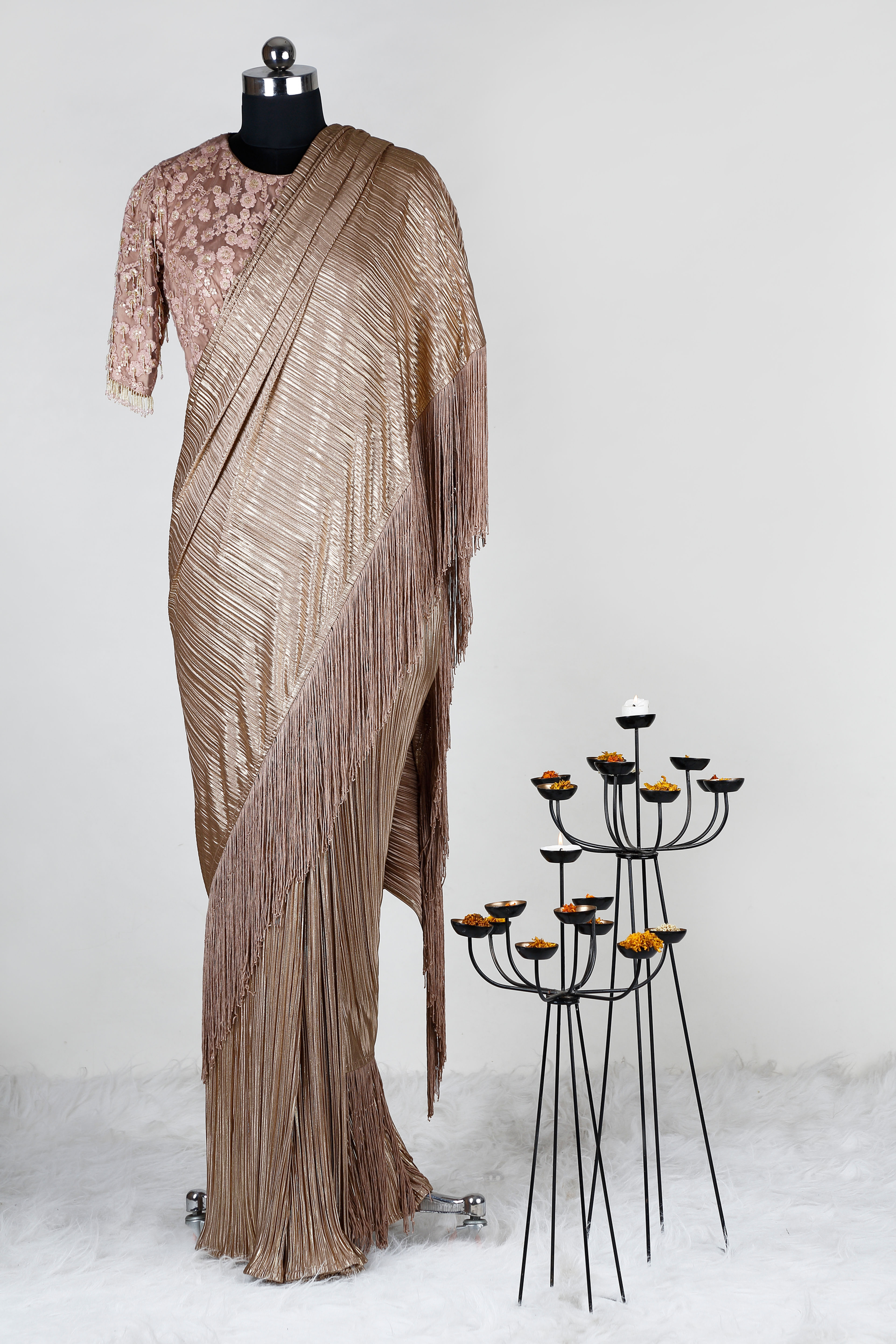 Stitched Lycra saree