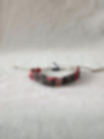 Bracelet tissé à la main collection matières en laine des pyrénées et lin