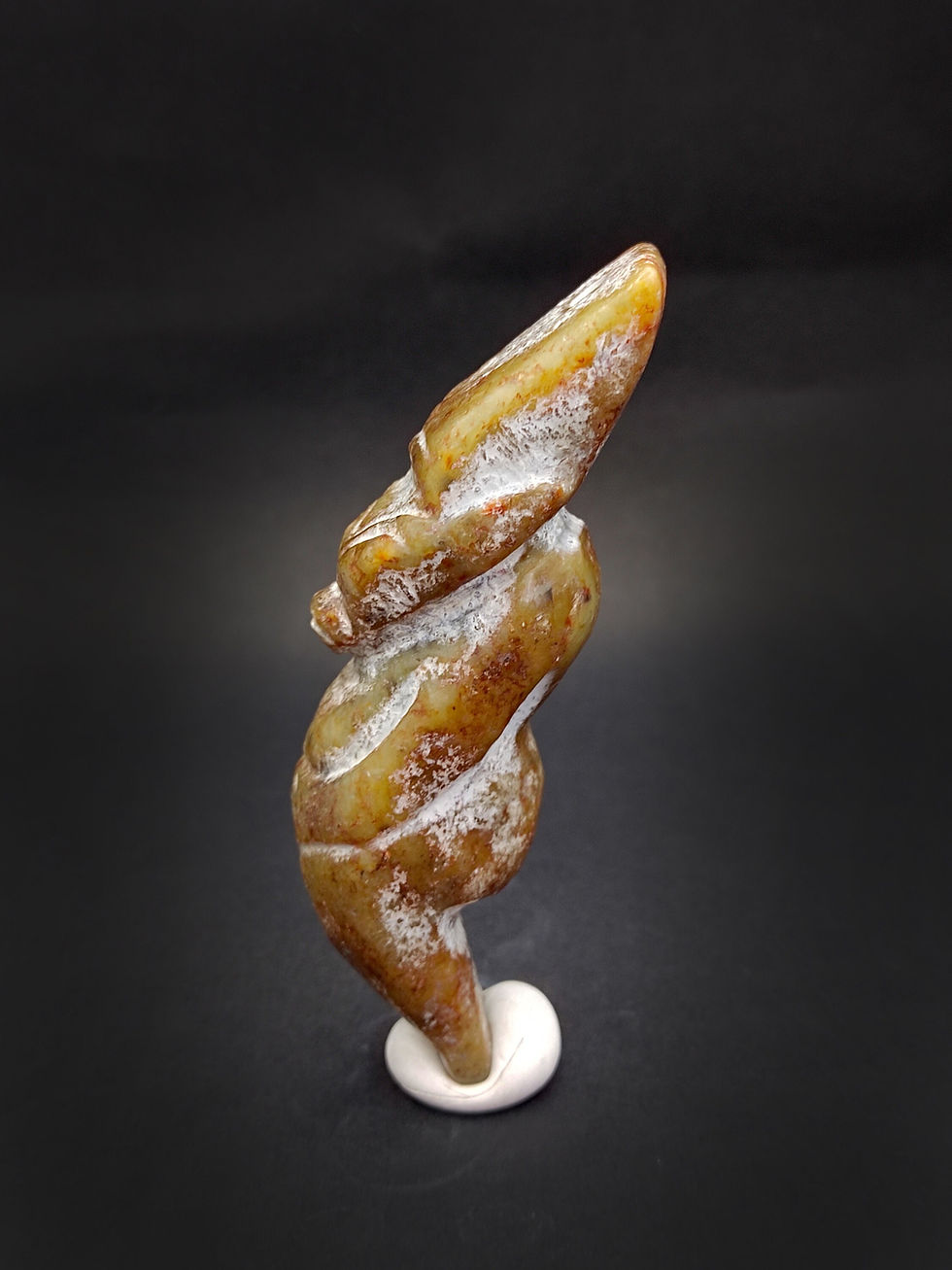 Thumbnail: Mystery Nephrite Jade "Pregnant Alienoid" - Neolithic Culture Ancient Artifact 