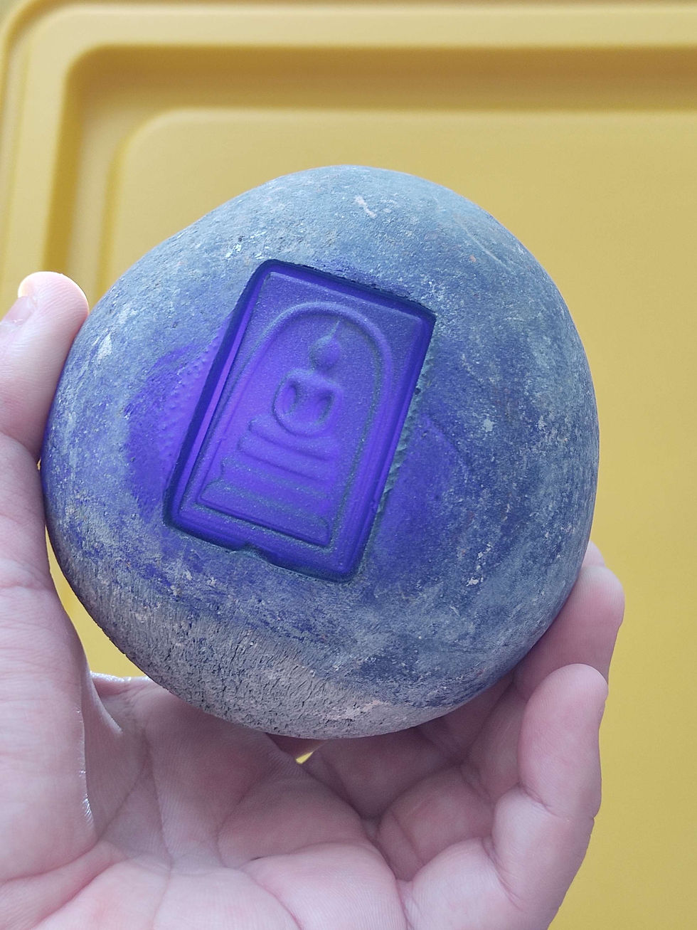 Thumbnail: Reserved for DH - Meditating "Phra Somdej" Cintamani Jewel - purple blue