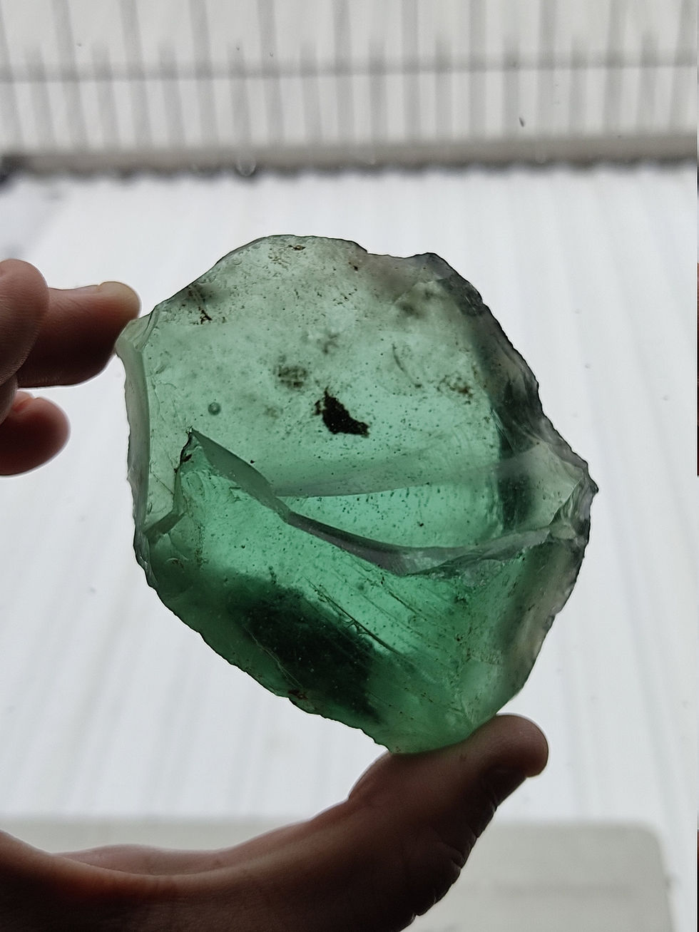 Thumbnail: Green Obsidian Volcanic Glass - Amazing Emerald Green  - Wonderful Transparency