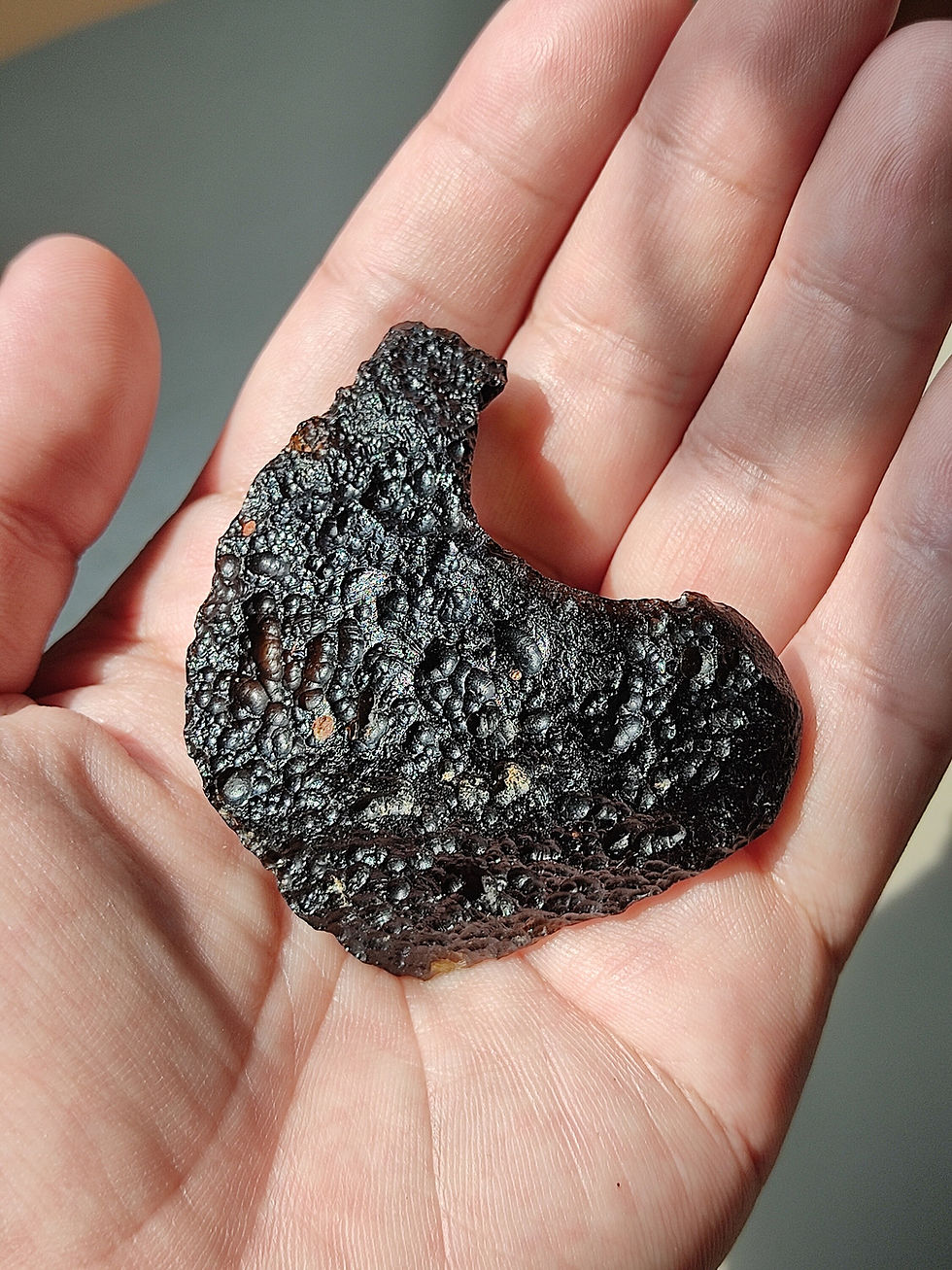 Thumbnail: 23g Angel Chime Tektite Indochine - Beautiful Large Unique Piece