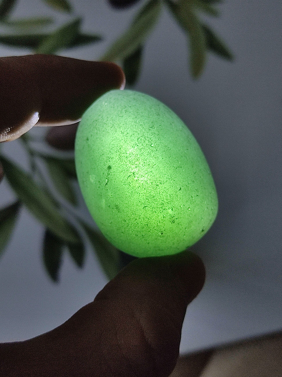 Thumbnail: Chakra Stone Cintamani Egg "Wish Fulfilling" Jewel (Green)
