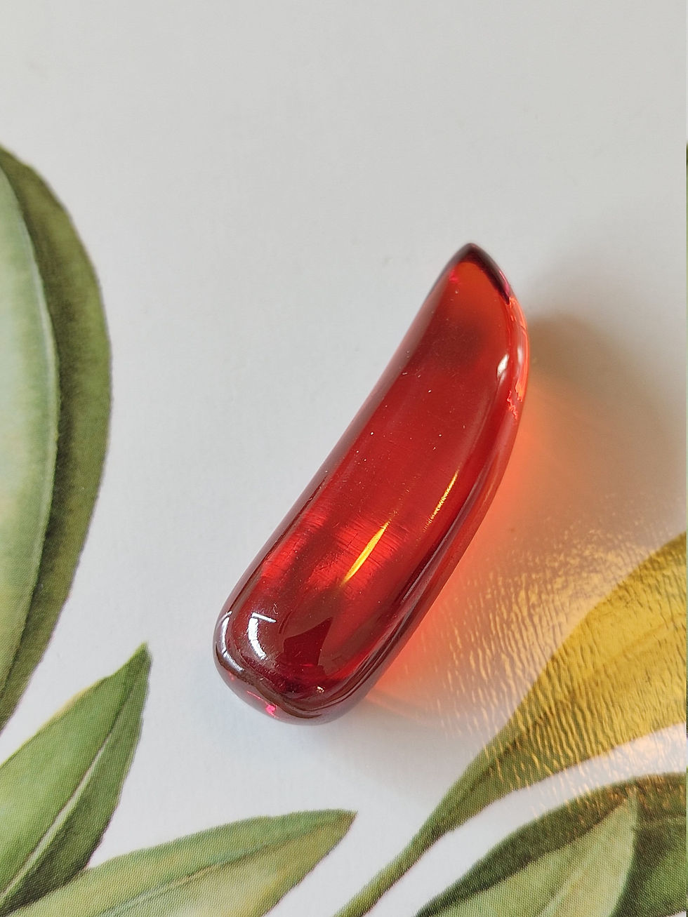 Thumbnail: 21g Tah Phraya Nahk Gem - Beautiful Ruby Red Droplet Pendant Shape