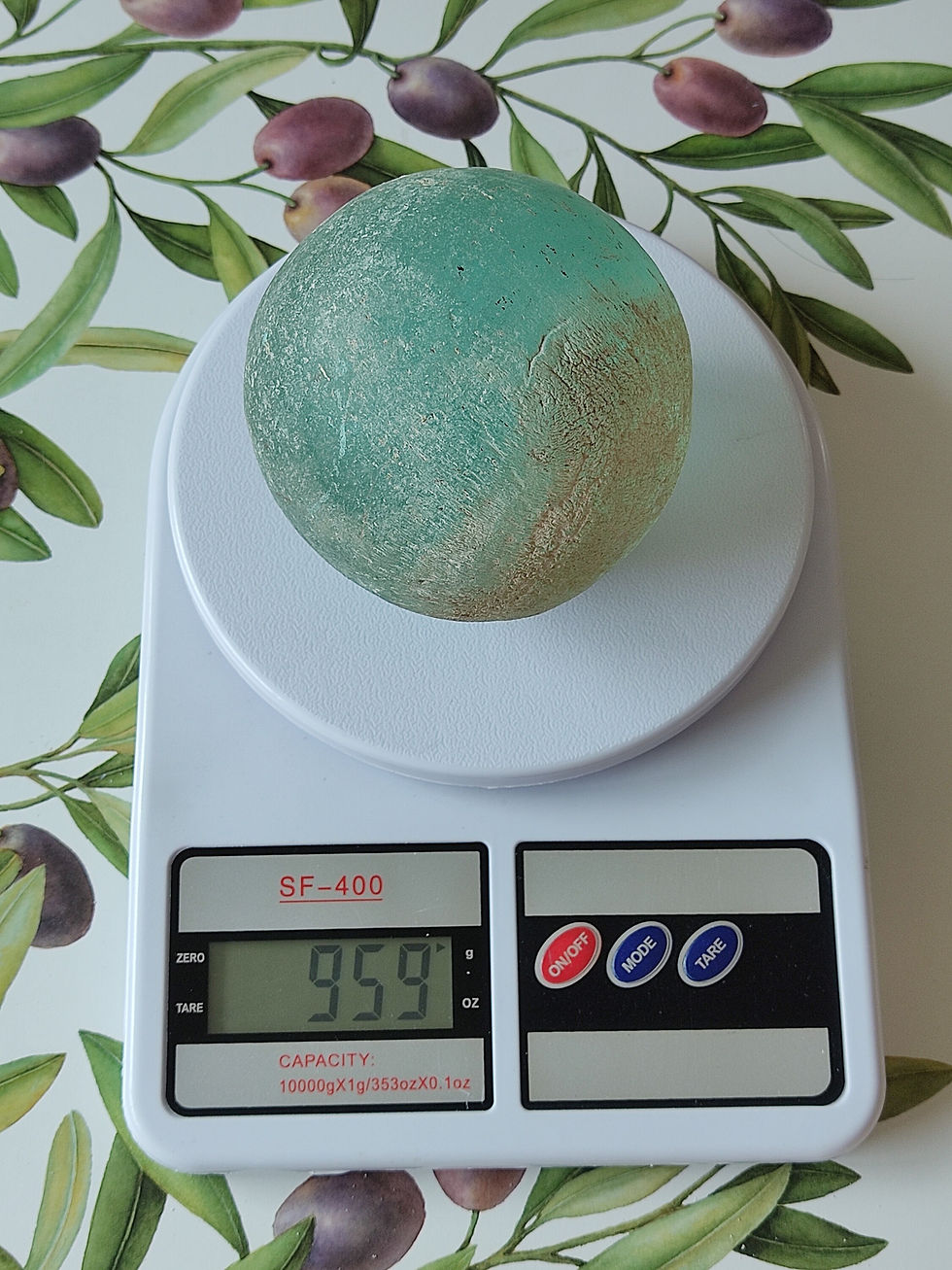 Thumbnail: 959g Sacred Cintamani "Wish Fulfilling" (White Teal) - Holy Grail