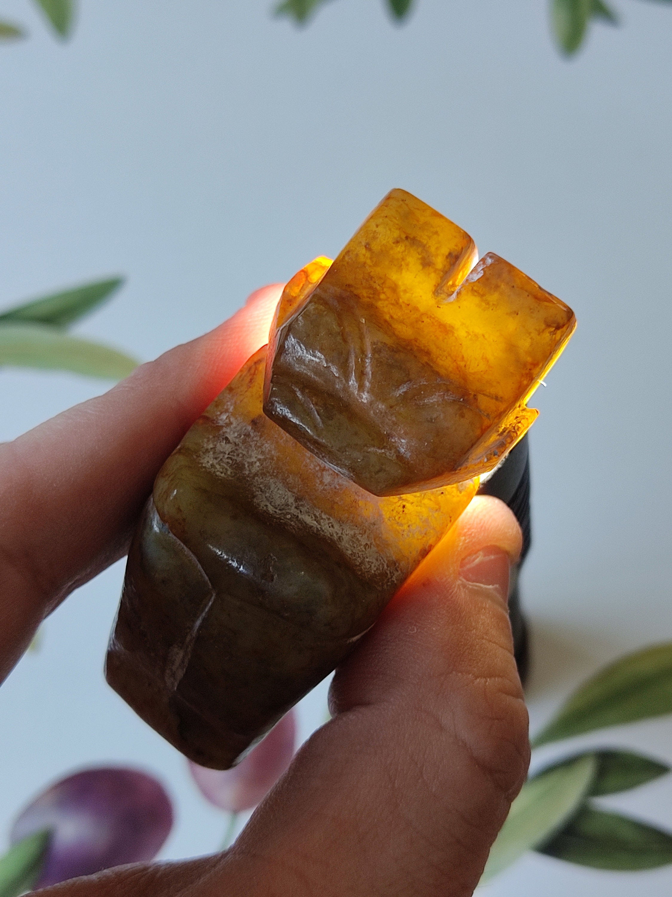 Ancient Nephrite Jade "Alienoid" - Neolithic Culture Ancient Artifact & Antique