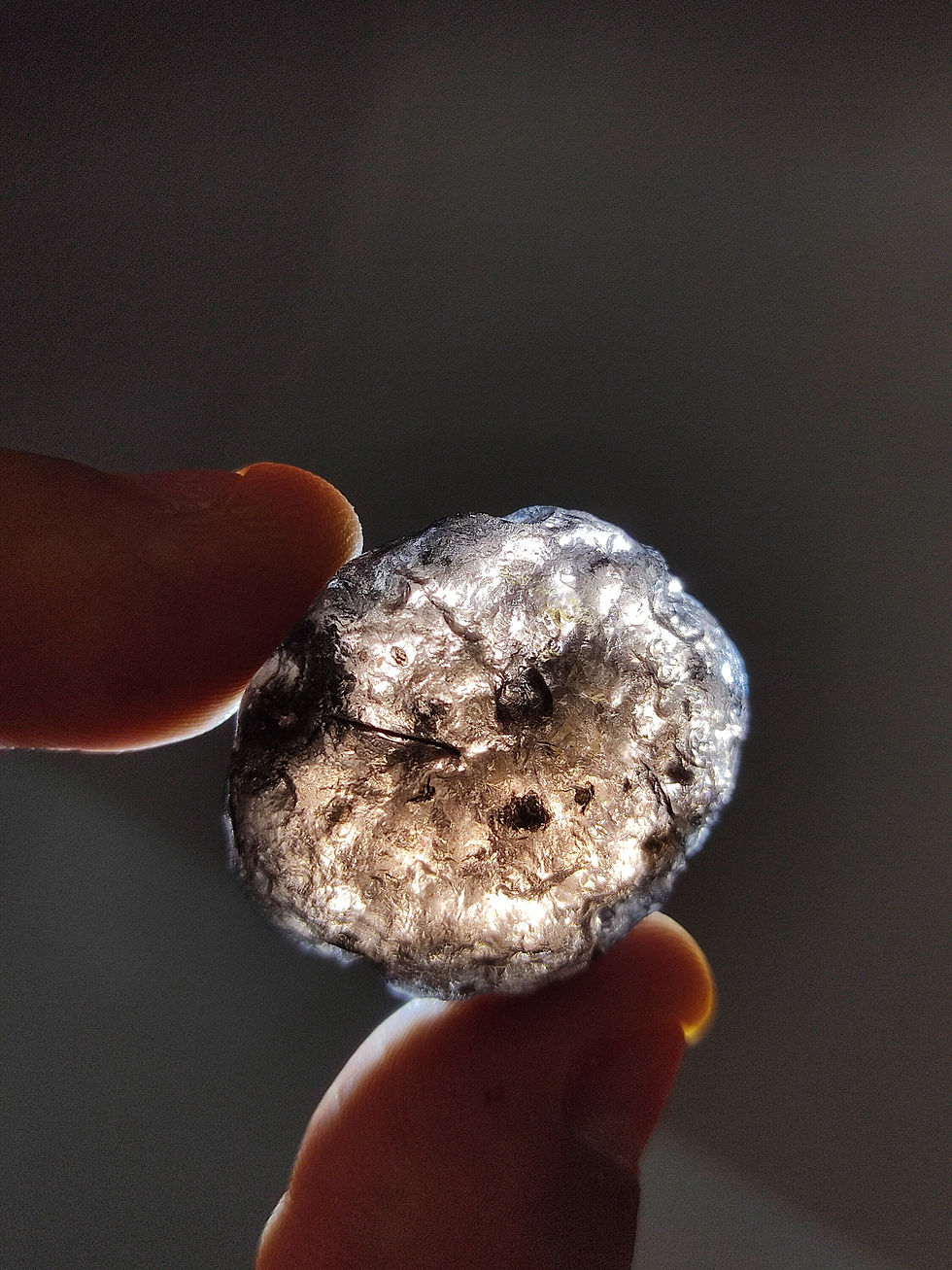 Thumbnail: Genuine Chaiya Phum "Star Drops" - Beautiful Rare Impact Glass Specimen
