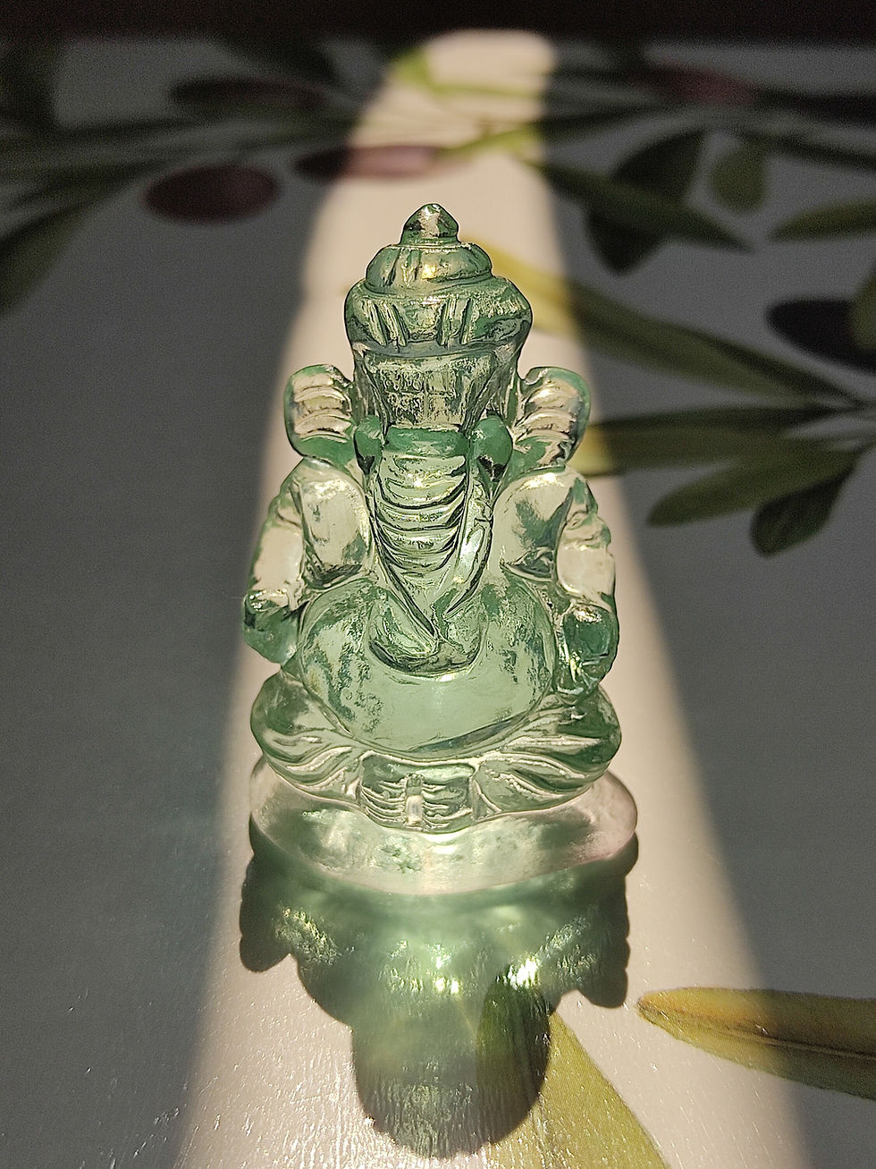 Thumbnail: Lord Ganesh Cintamani "Wish Fulfilling" Carving (Teal)
