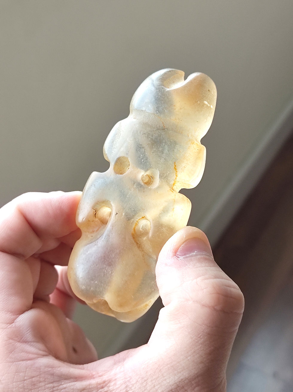 Thumbnail: Meteoric Glass "Sun God" - Neolithic Culture Ancient Artifact
