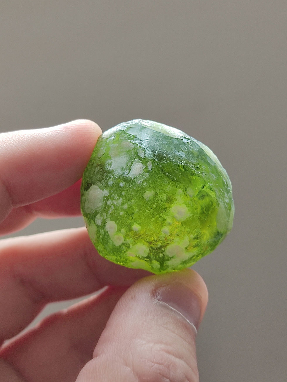Thumbnail: Beautiful Mali Natural Glass - Life transforming & Balanced - Heart Chakra Gem