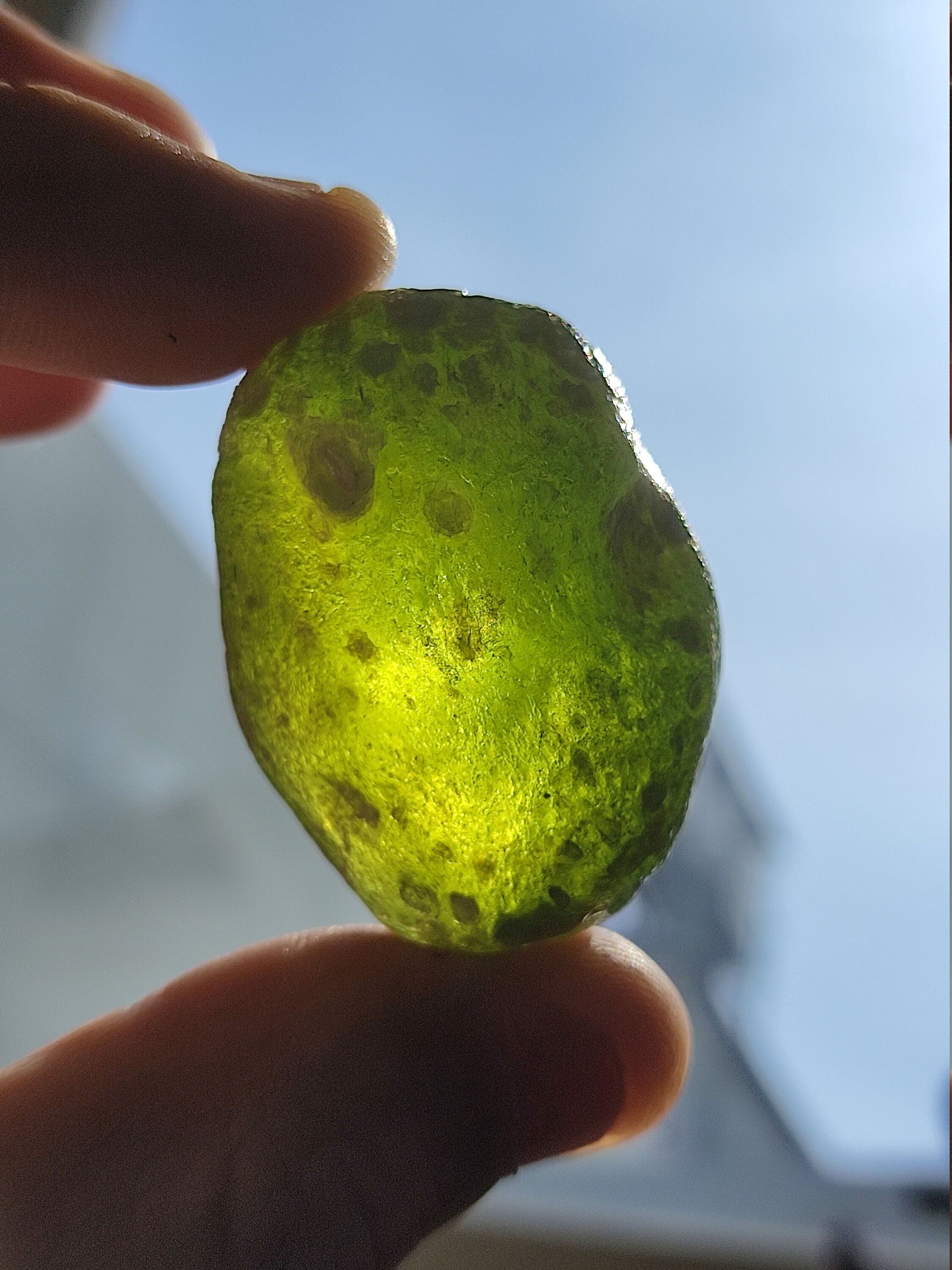 Genuine Mali Natural Glass - Life transforming  & Balanced - Heart Chakra Gem