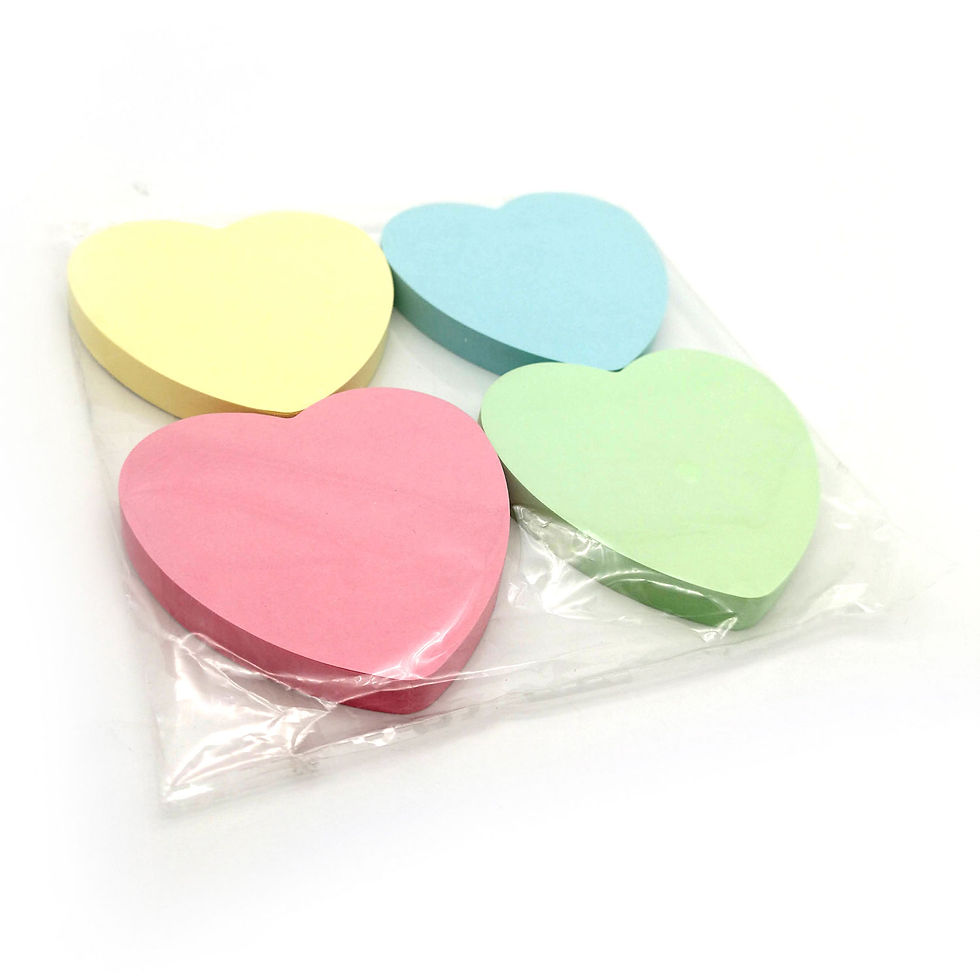 Thumbnail: Sticky Notes | Pastel Heart | 3" x 3" / 76mm x 76mm | 100 Sheets per pad