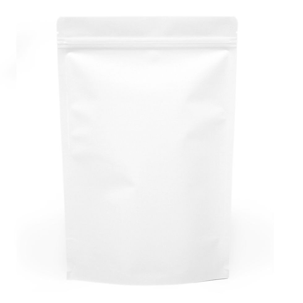 Thumbnail: Zip Lock & Heat Sealable White Windowless Stand-Up Pouch of 200 x 300 x 50mm