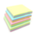 Sticky Notes in Pastel Multicolored, each measuring 3" x 3" / 76mm x 76mm, with 100 sheets per pad