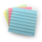Sticky Notes in Pastel Lined, each measuring 3" x 3" / 76mm x 76mm, with 100 sheets per pad