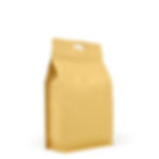 Zip Lock & Heat Seal Kraft Windowless Flat Bottom Stand-Up Pouch with dimensions of 140x230x70mm