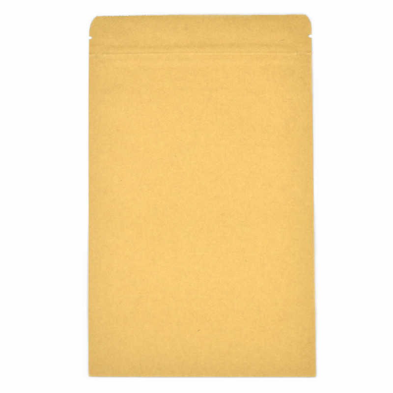 Kraft Food Bags Windowless Pouches, Zip Lock & Heat Sealable - 130 x 210 x 40mm view 5