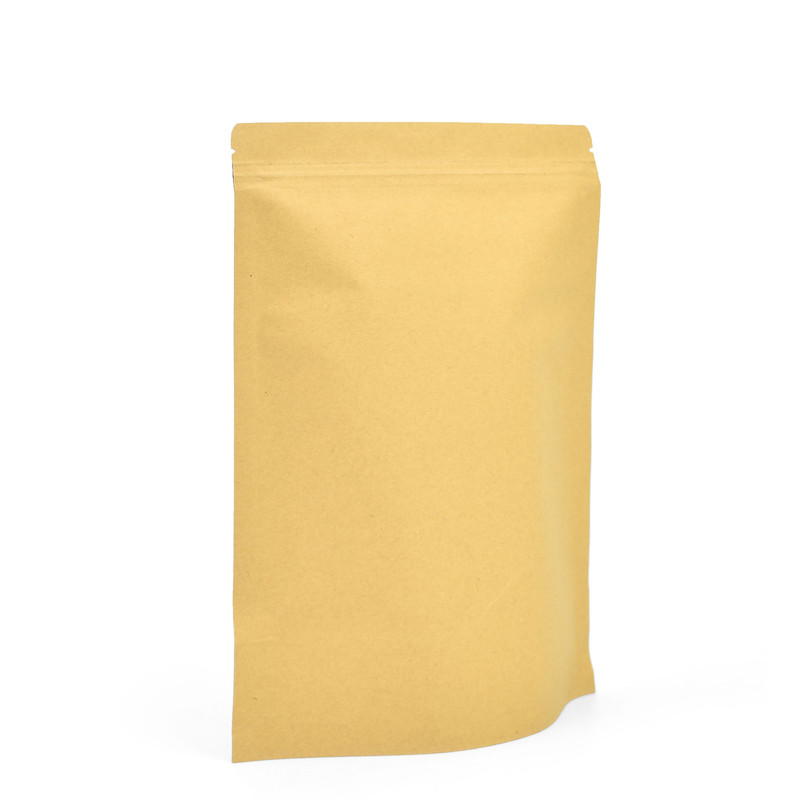 Standup Windowless Kraft Food Pouches, ZipLock & HeatSealable - 170 x 240 x 40mm