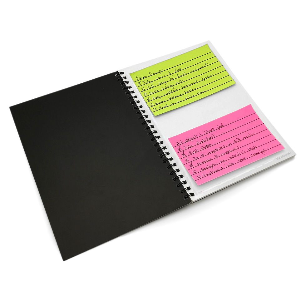 Thumbnail: Sticky Notes | Neon Lined | 3" x 5" / 76mm x 127mm | 100 Sheets per pad