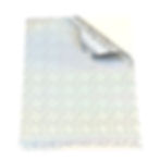 A4 Holographic Silver Sticker Vinyl Label with swirl design, peeled away at the corner.