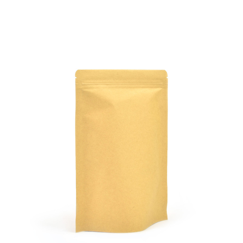 Kraft Food Bags Windowless Pouches, Zip Lock & Heat Sealable - 130 x 210 x 40mm
