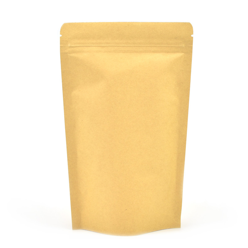 Kraft Food Bags Windowless Pouches, Zip Lock & Heat Sealable - 130 x 210 x 40mm view 4