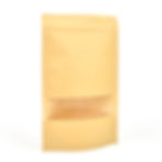 Zip Lockable & Heat Sealable Kraft Windowed Stand-Up Pouch with dimensions of 180 x 260 x 40mm