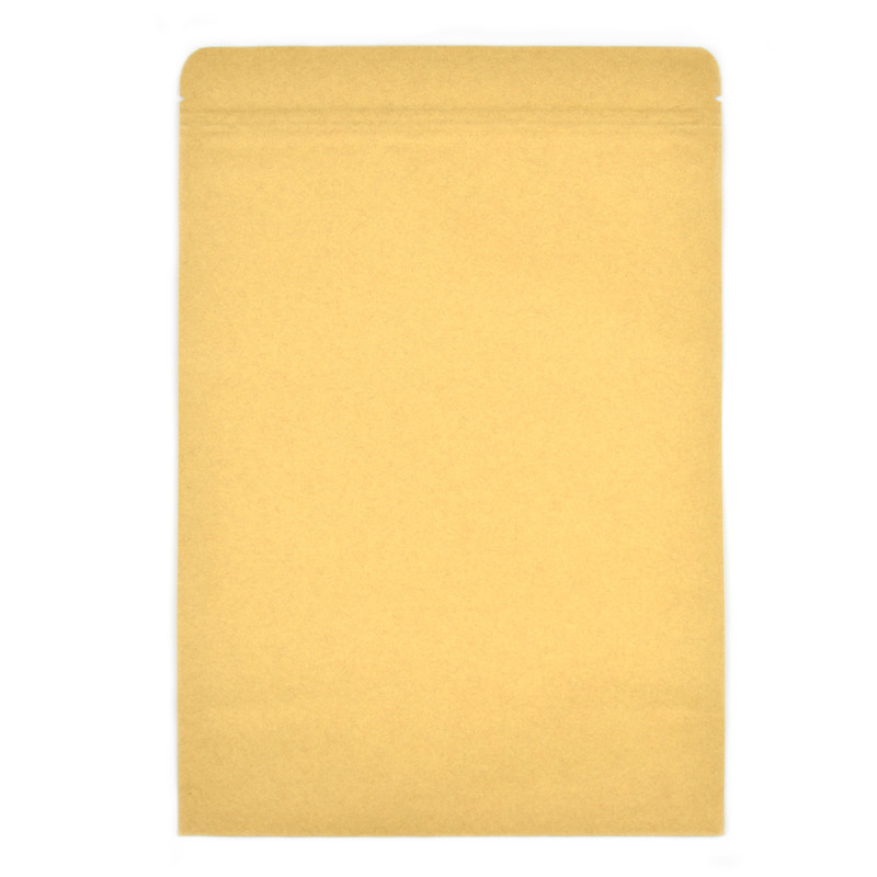 Stand-Up Windowless Kraft Food Pouches, Zip Lock & Heat Seal - 180 x 300 x 50mm view 5
