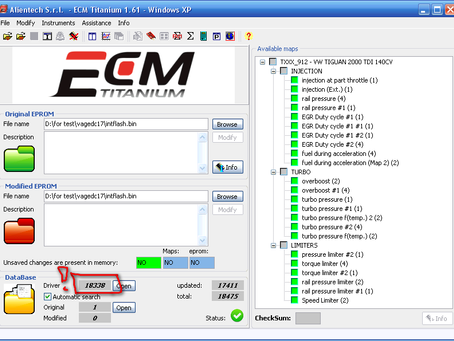 ECM TITANIUM 1.61 Cracked version with 18475 Driver