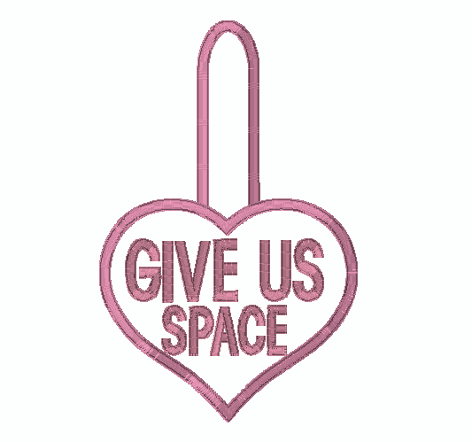 Heart Shape Patch Tab (One-Sided)