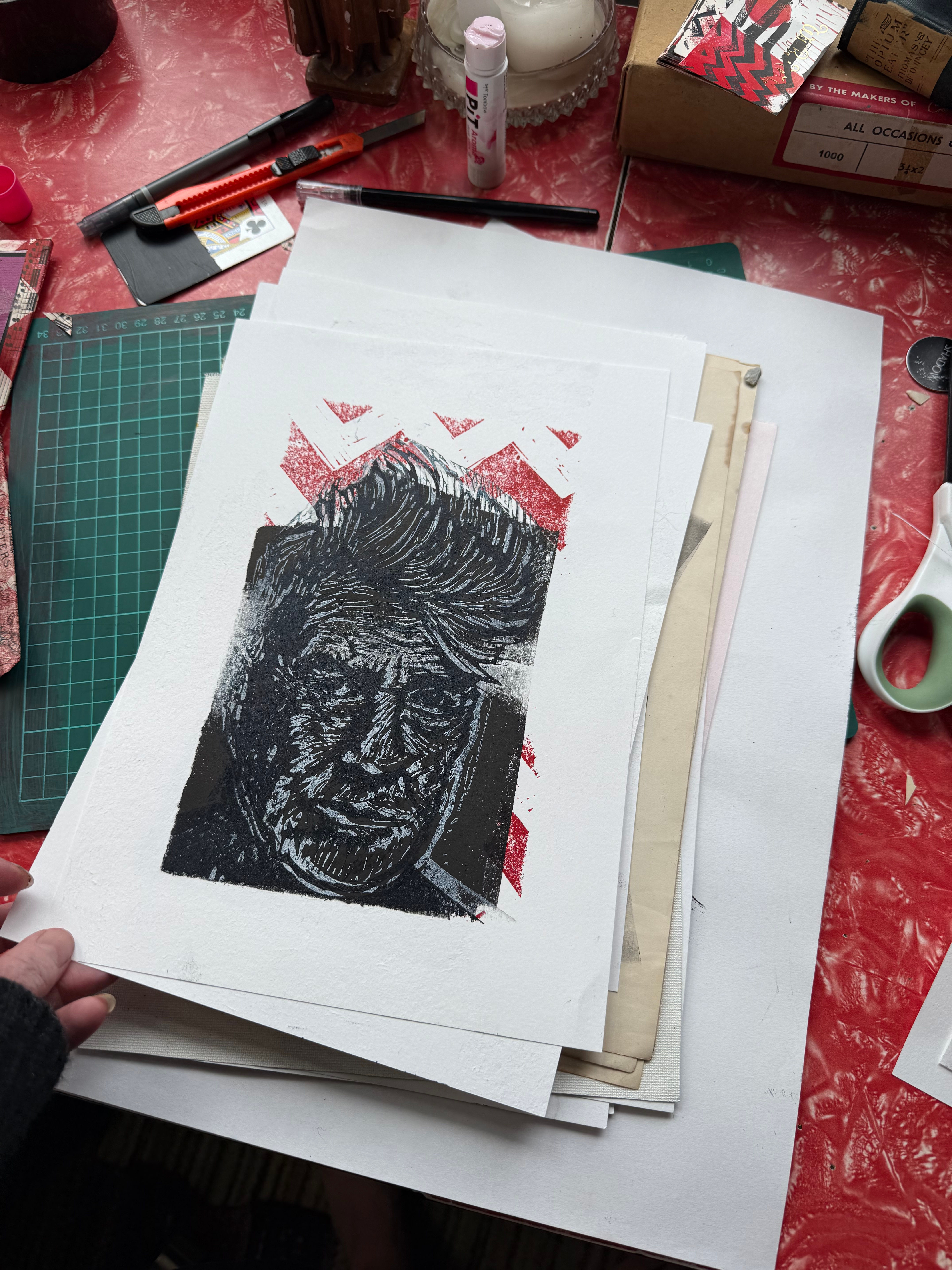 David Lynch Handcut Black Lodge print A4