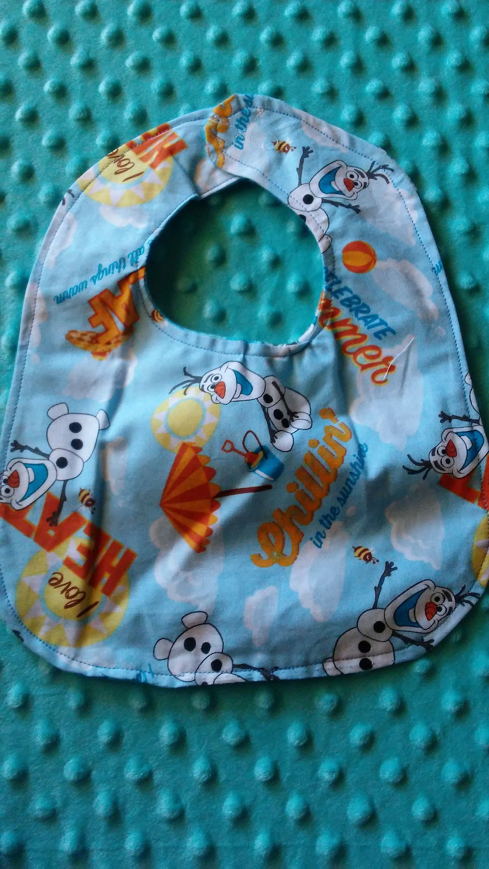 Thumbnail: New Parent, Baby Shower Gift, Disney's Olaf, Toddler Bib, Hook and Loop