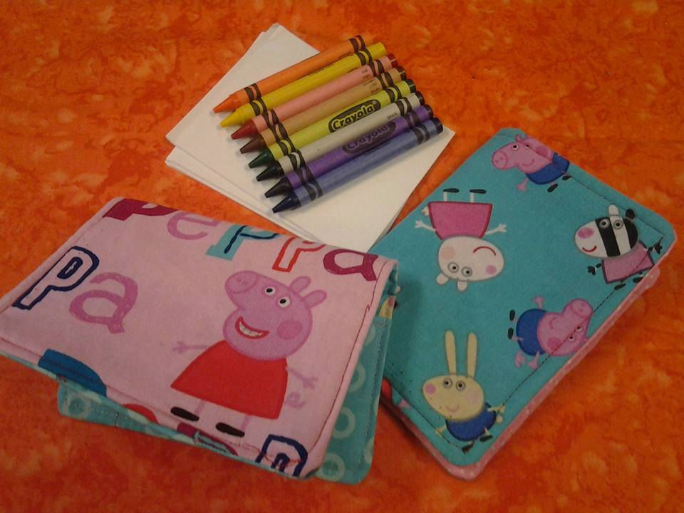 Peppa Pig, Crayon Wallet, Young Artist Gift, Party Favors, Toddler Gift, Travel