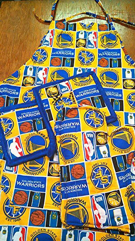 Thumbnail: Warriors Adult Apron, Sports Cooking Apron, NBA Gift