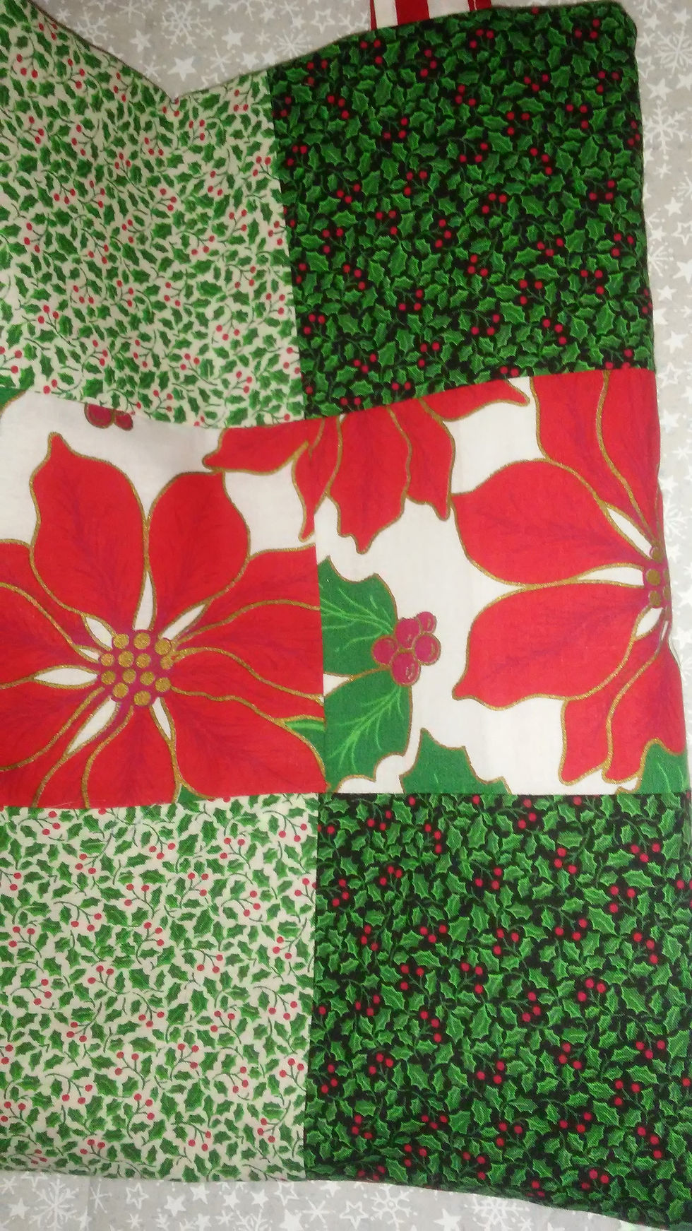 Thumbnail: Christmas Shoulder Tote, Poinsettia's, Mistletoe, Holiday Bag,