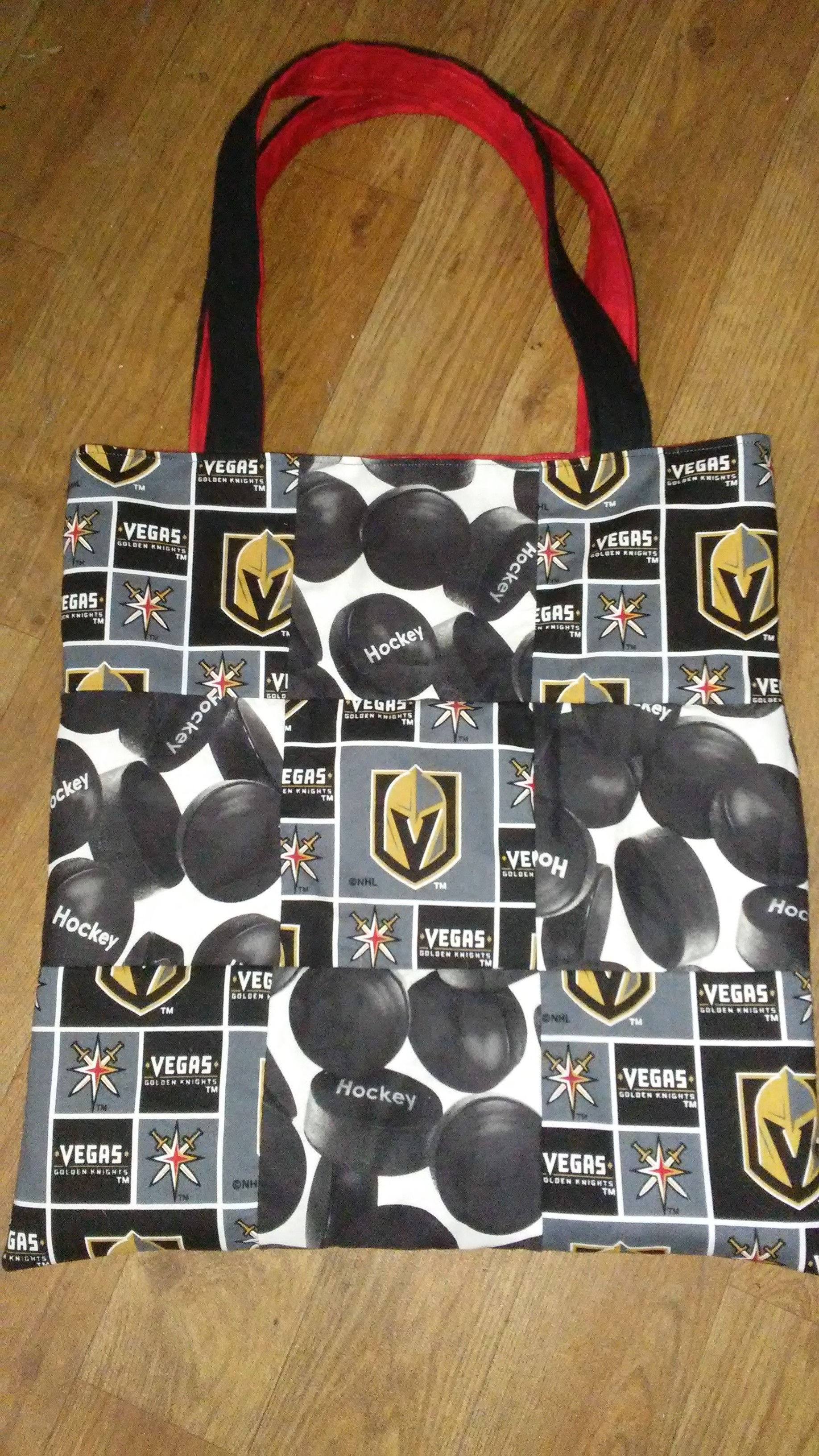 Shoulder Tote, Quilted, Hockey Purse, Vegas Golden Knights, Carry All