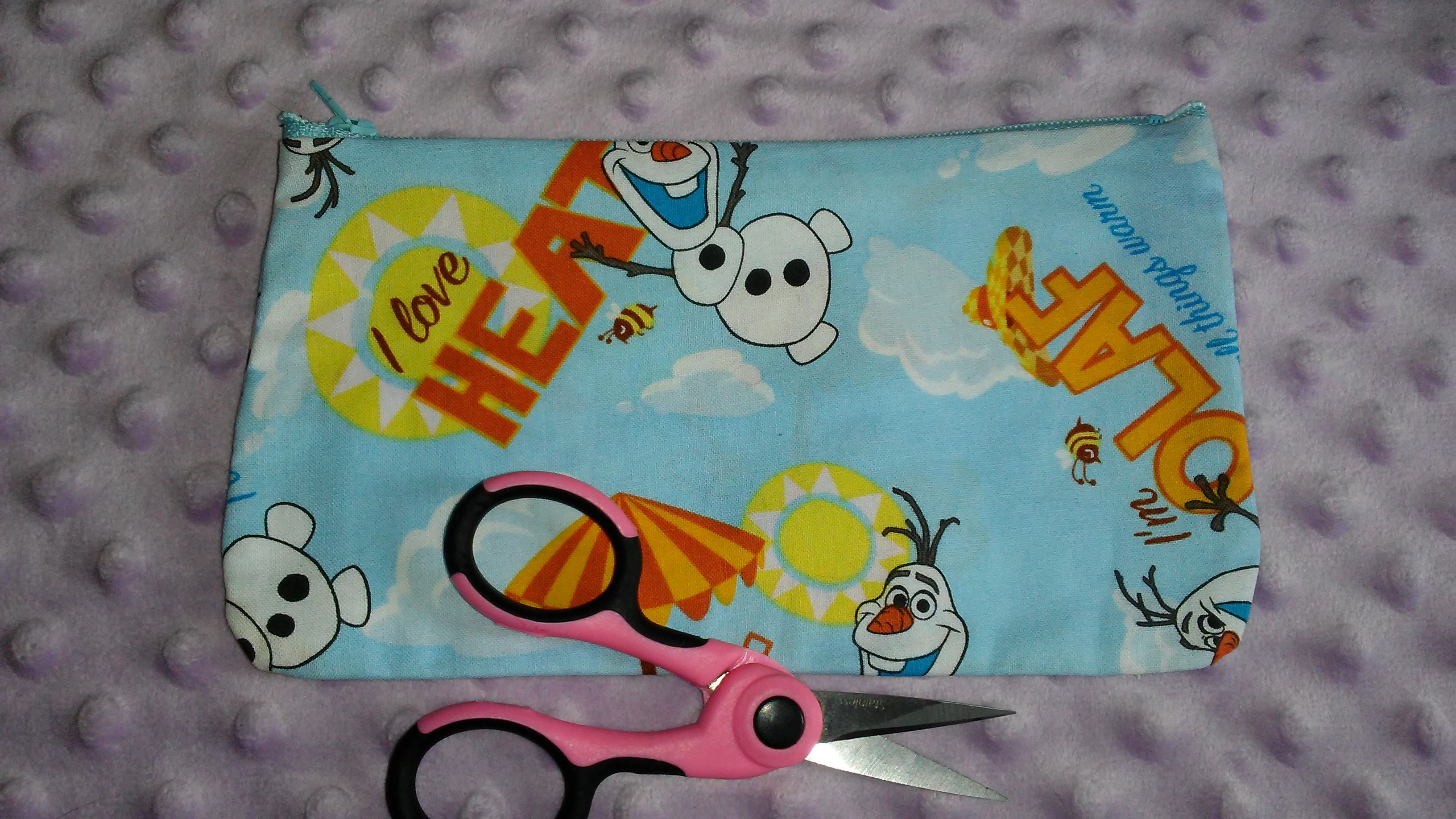 Olaf in Summer, Disney, Pencil Case, Coin Bag, Zipper Pouch, Carry All, Frozen