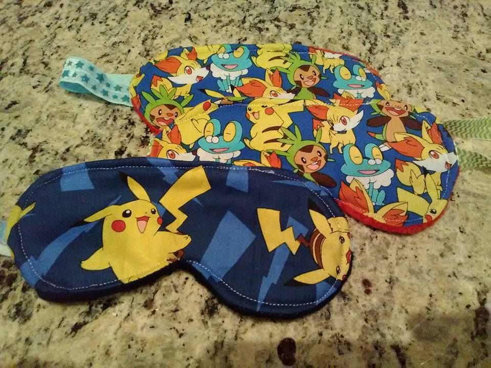 Party Favor, Pokemon, Pikachu, Sleep Mask, Travel Aid, Migraine Relief, Adult