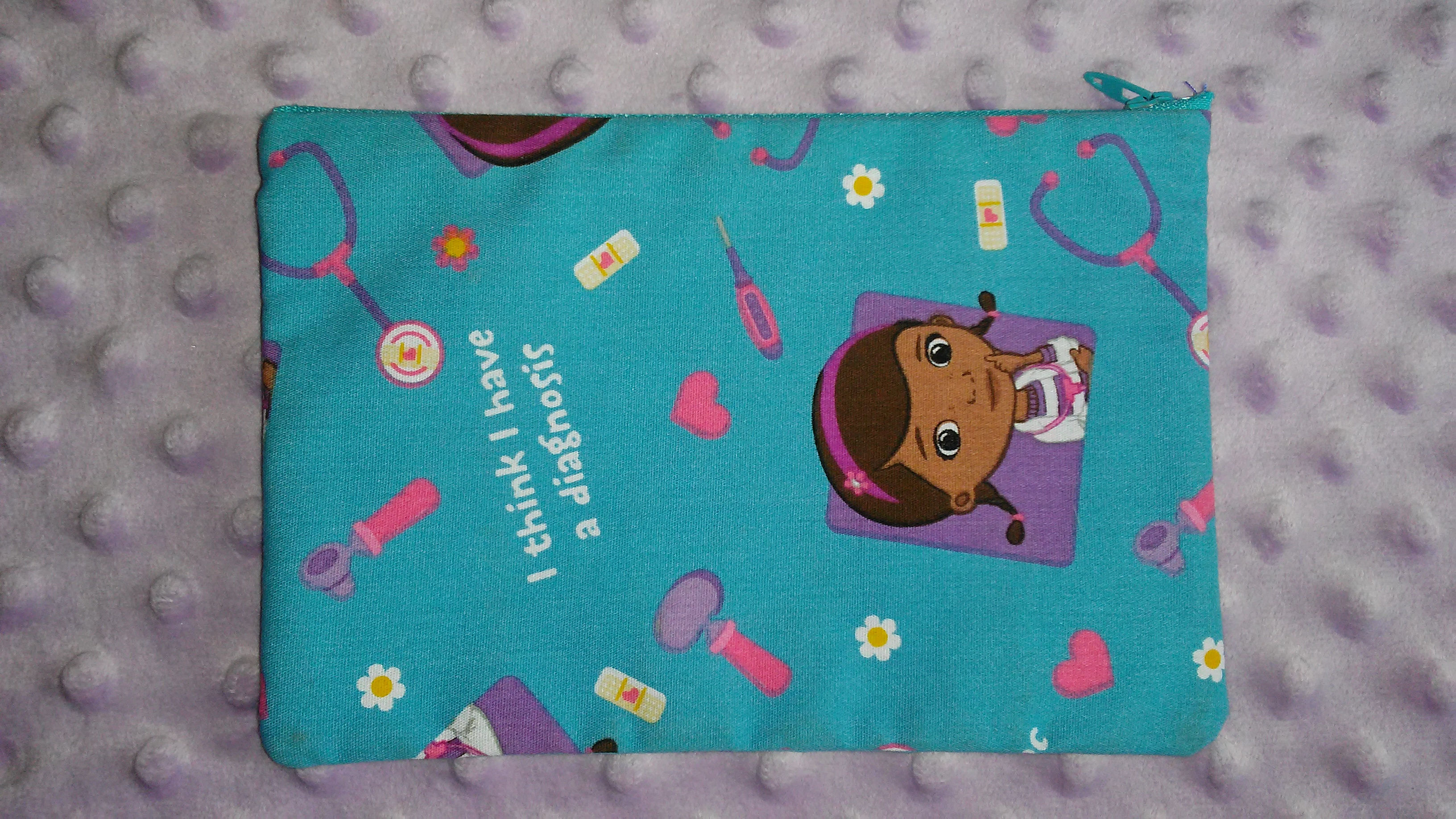 Doc Mc Stuffin, Pencil Case, Carry All, Coin Bag, Back to School, Zipper Pouch