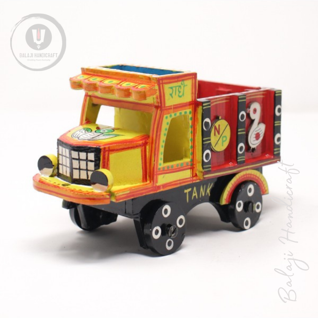 Wooden Big Truck Hanpainted Banaras Tradtional Art