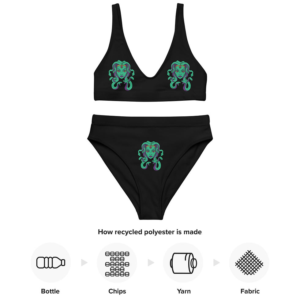 Thumbnail: Serpent Set - recycled high-waisted bikini