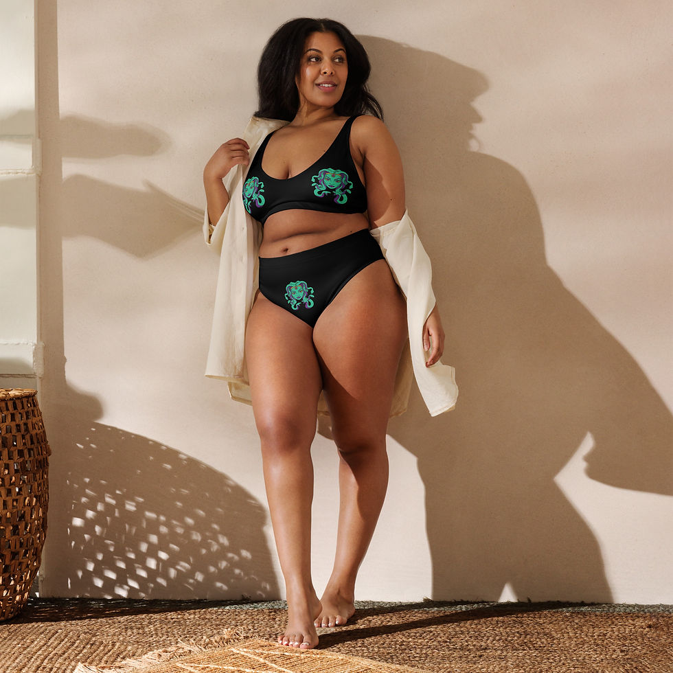Thumbnail: Serpent Set - recycled high-waisted bikini