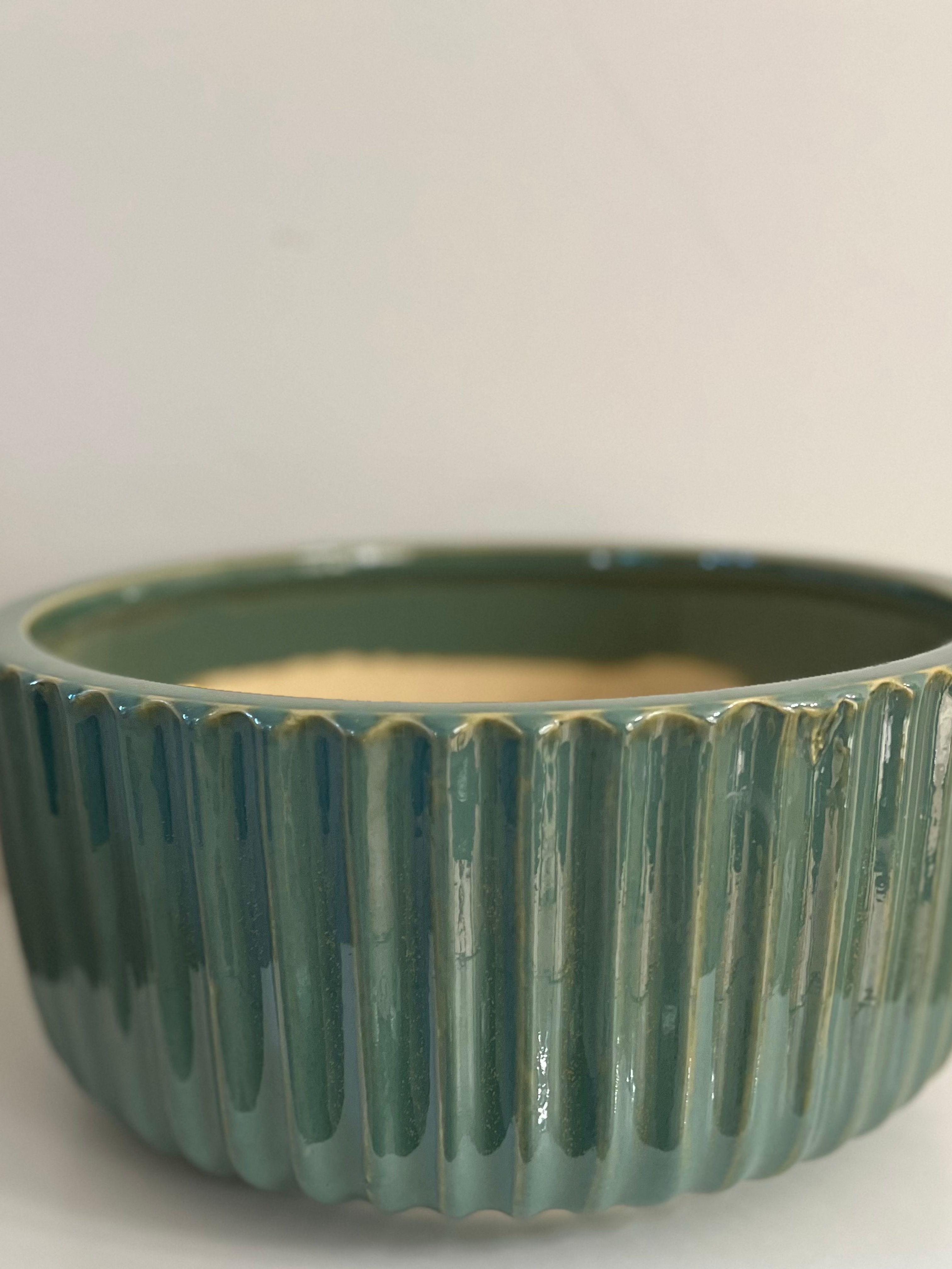 Mint Fluted Bowl Planter