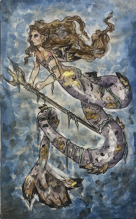 Mermaid holding a trident
