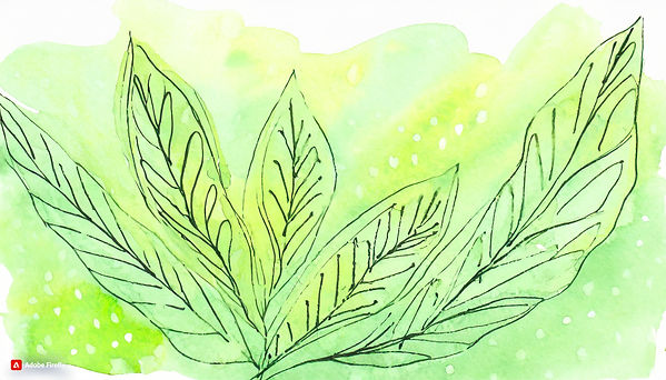 Firefly abstract very stylized watercolor leaves light green background 14142.jpg