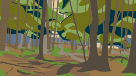vector art of a forest